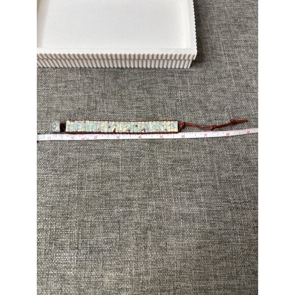 Bohemian Brown Leather Cord & Stone Beaded Bracelet Adjustable Western Warm - Picture 4 of 5